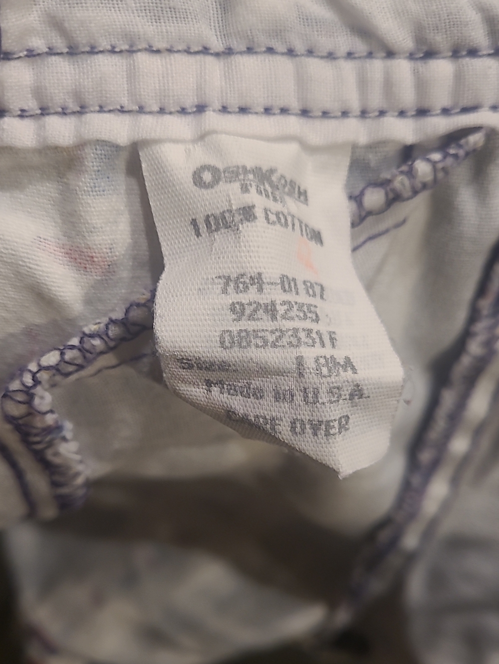 VINTAGE BABY OSHKOSH BGOSH NAUTICAL SAILOR THEME OVERALLS 18 MONTHS - Picture 6 of 8